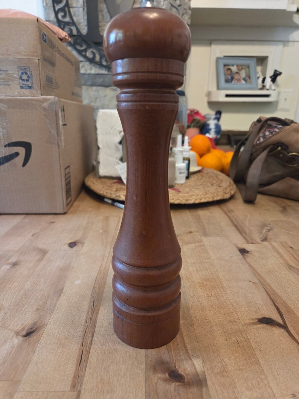 Vintage Mr. Dudley Wooden Pepper Mill Grinder 10” Restaurant Style EUC